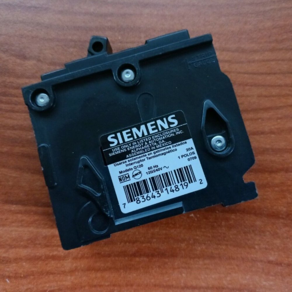 Siemens Q120 Circuit Breaker 20 Amp 1-Pole Single Pole